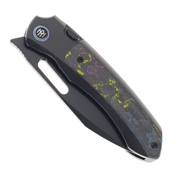 Remette RT-Orca Folding Knife Titanium/Ultimate Warrior CamoCarbon Handle M390 Plain Edge DLC Blade ORCAURD