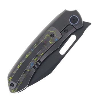 Remette RT-Orca Folding Knife Titanium/Ultimate Warrior CamoCarbon Handle M390 Plain Edge DLC Blade ORCAURD