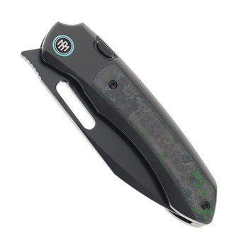 Remette RT-Orca Folding Knife Titanium/Kelp Bed CamoCarbon Handle M390 Plain Edge DLC Blade ORCAKDD