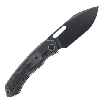 Remette RT-Orca Folding Knife Titanium/Kelp Bed CamoCarbon Handle M390 Plain Edge DLC Blade ORCAKDD