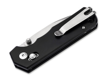 Boker Rockstub 2.0 Crossbar Lock Folding Knife Black Aluminum Handle 14C28N Blade 01BP0050