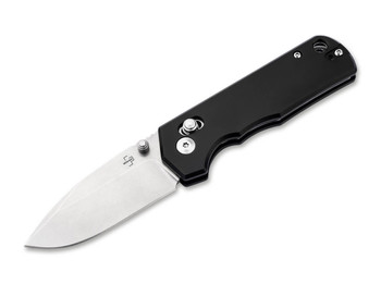 Boker Rockstub 2.0 Crossbar Lock Folding Knife Black Aluminum Handle 14C28N Blade 01BP0050