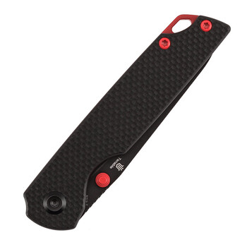 Tenable Mini Warrior Folding Knife Black G10 Handle Nitro-V Plain Edge Blackwash Finish B2005A1