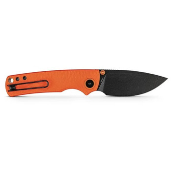 Kansept Porcupine Folding Knife Orange G10 Handle 14C28N Plain Edge Black Stonewash Finish A2628