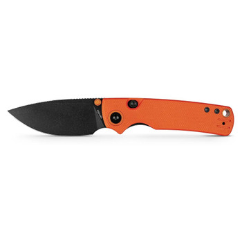 Kansept Porcupine Folding Knife Orange G10 Handle 14C28N Plain Edge Black Stonewash Finish A2628