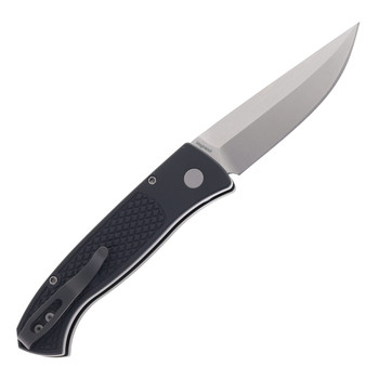 Pro-Tech Brend Classic Automatic Knife Diamond Textured Black Aluminum MagnaCut Stonewashed WB1105