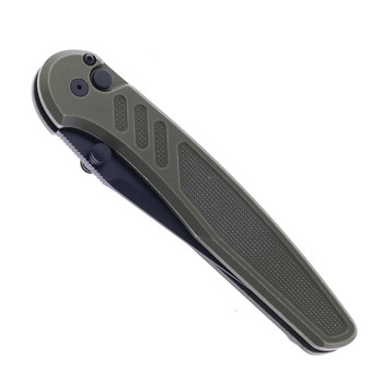 Pro-Tech Knives Avalon Folding Knife Knurled Battle Worn Green Aluminum Handle DLC Magnacut Blade PN1103-BW-Green
