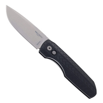 Pro-Tech Vero Synapse 2 Automatic Knife Black Herringbone Aluminum Stonewashed MagnaMax VERO2105-MM