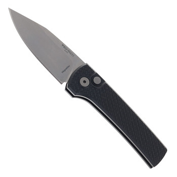 Pro-Tech Chaves Scapegoat Compact Automatic Folding Knife Carbide Textured Black Aluminum Handle Stonewashed MagnaMax Blade RCS1105