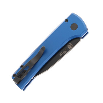 Pro-Tech Knives Chaves Scapegoat Automatic knife Blue Aluminum handle DLC MagnaMax Blade RCS1103-BLUE