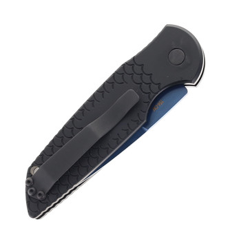 Pro-Tech Tactical Response TR-3 X1 Automatic Knife Black Fishscale Aluminum Handle Magnacut Plain Edge Sapphire Blue Finish TR-3 X1 SB