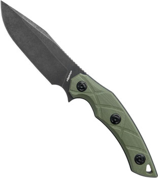 Fox Knives Italico Fixed Blade Knife Black G10 Handle Niolox Plain Edge Black Stonewash Finish FX-634