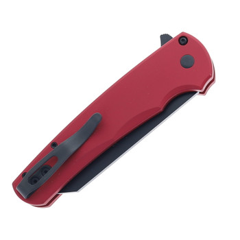 Pro-Tech Malibu Folding Knife Red Aluminum Handle Magnacut Reverse Tanto DLC Black Blade 5403-RED