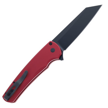 Pro-Tech Malibu Folding Knife Red Aluminum Handle Magnacut Reverse Tanto DLC Black Blade 5403-RED