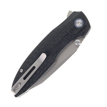(Read Description) Open Box/Returned Remette Cool Whale Folding Knife Black G10 Handle 14C28N Plain Edge RTCL-GN1