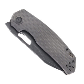 Divo Knives Growler V3 Folding Knife Darkwash Titanium Handle Acid wash S90V Blade