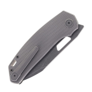 Divo Knives Growler V3 Folding Knife Darkwash Titanium Handle Acid wash S90V Blade