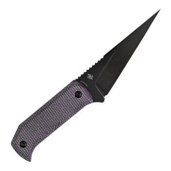 Tenable ToothPik Fixed Blade Knife Purple Micarta Handle 14C28N Modified Kiridashi Plain Edge Blackwash Finish G020A1