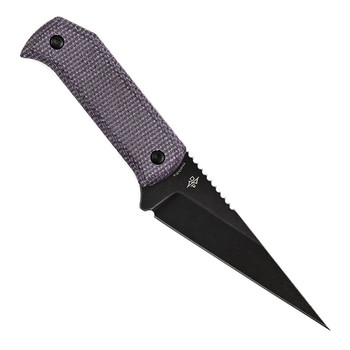 Tenable ToothPik Fixed Blade Knife Purple Micarta Handle 14C28N Modified Kiridashi Plain Edge Blackwash Finish G020A1