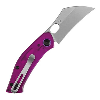 Tenable Osprey Folding Knife Purple PC Handle Nitro-V Plain Edge Stonewash Finish B2087A1