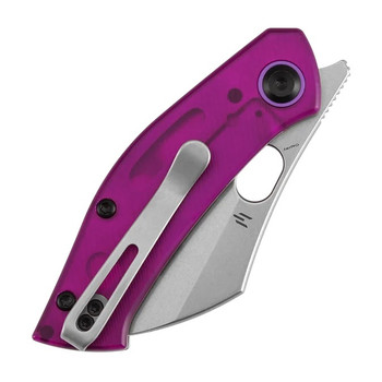 Tenable Osprey Folding Knife Purple PC Handle Nitro-V Plain Edge Stonewash Finish B2087A1