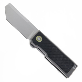 TwoSun Folding Knife Titanium/Carbon Fiber Handle 14C28N Plain Edge TS529