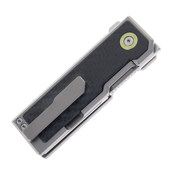 TwoSun Folding Knife Titanium/Carbon Fiber Handle 14C28N Plain Edge TS529