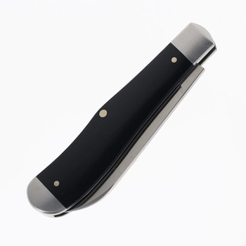 Jack Wolf Knives Eureka Slip Joint Folding Knife Ebony Wood Sandvik 14C28N Satin Blade
