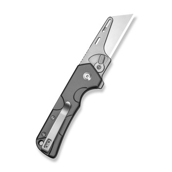 (Pre-Order Ships 8/24) CIVIVI Pulsara Utility Folding Knife Gray Aluminum Handle 6Cr13 Plain Edge Stonewash Finish C24041F-4
