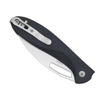 (Detent Lash) Open Box/Returned Kizer Masu Folding Knife Blue Canyon Richlite Handle 14C28N Plain Edge Satin Finish V3697A1