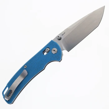 Reate Horizon-X Folding Knife Blue Glass FatCarbon Handle Nitro-X7 Tanto Plain Edge Stonewash Finish
