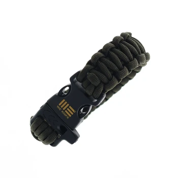 (Free with $29 Civivi, WE, Sencut Purchase) Survival Paracord Bracelet Whistle OD Green