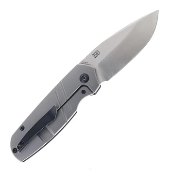 (Read Description) Open Box/Returned Kansept Turaco K2049A1 Satin CPM-S35VN Blade Bead Blasted Titanium Handle Folding Knife K2049A1