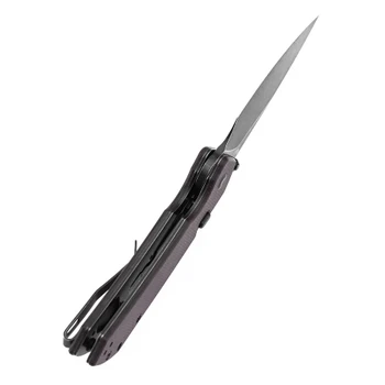 (Used) Open Box/Returned Tenable Fenrir Top Liner Lock Folding Knife Purple Micarta Blackwashed Nitro-V Blade B1034H1