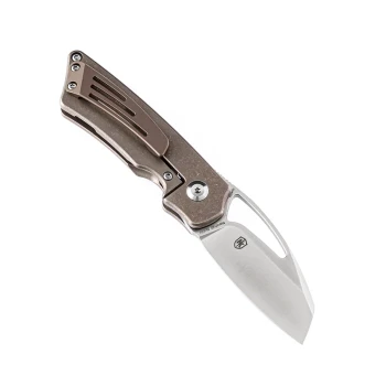 (Open Box) Returned Kansept Goblin Folding Knife Titanium Handle S35N Wharncliffe Plain Edge K2016A6
