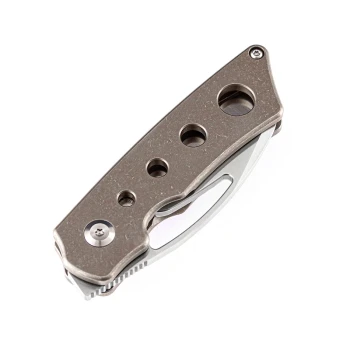 (Open Box) Returned Kansept Goblin Folding Knife Titanium Handle S35N Wharncliffe Plain Edge K2016A6