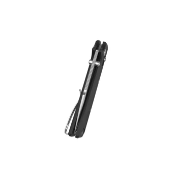 Kubey Vector Crossbar Lock Folding Knife Black G10 Handle D2 Drop Point Plain Edge Satin Finish KU506A