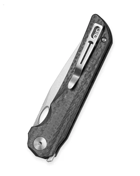Bestechman Smuga Folding Knife Black G10 Handle AEB-L Plain Edge Stonewash Finish BMK22A