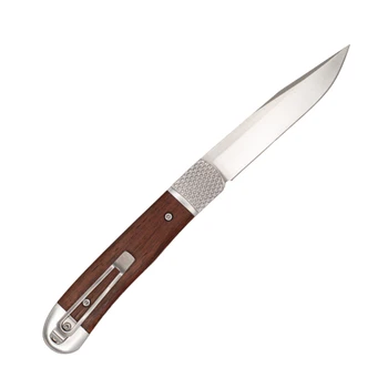 Cobratec Trapper Hidden Release Side Opening Automatic Knife Rosewood Handle Satin D2 Blade CTTHRRSW