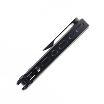 Chaves Redencion Street Integral Magnetic Scale Folding Knife Black PVD Titanium Handle Black PVD M390 Tanto Blade