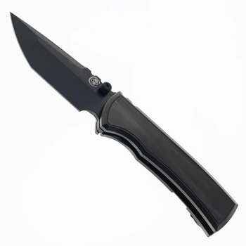 Chaves Redencion Street Integral Magnetic Scale Folding Knife Black PVD Titanium Handle Black PVD M390 Tanto Blade