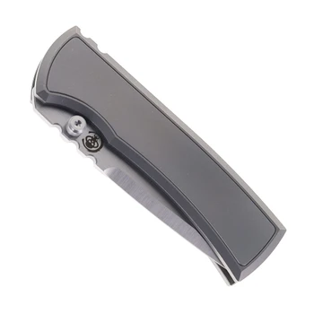 Chaves Redencion Street Integral Magnetic Scale Folding Knife Stonewashed Titanium Handle Hand Belt Satin M390 Drop Point Blade
