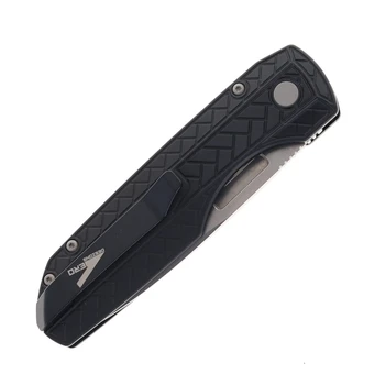 (Off Centered) Open Box/Returned Pro-Tech Vero Synapse 2 Automatic Knife Black Herringbone Aluminum Stonewashed MagnaMax VERO2105-MM