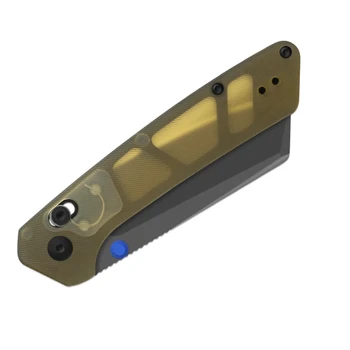 Kizer Madrac CL AirTi Folding Knife Yellow PEI Handle M390 Sheepsfoot Plain Edge Matte DLC Ultra Finish K3693ACS3