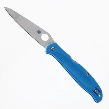 Spyderco Charisma Back Lock Folding Knife Blue FRN Handle CTS BD1N Blade C259PBL