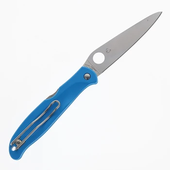 Spyderco Charisma Back Lock Folding Knife Blue FRN Handle CTS BD1N Blade C259PBL