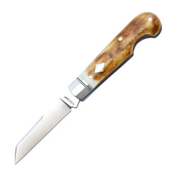 RoseCraft Elk River Easy Open Jack Slip Joint Folding Knife Toasted White Bone Handle 14C28N Lambsfoot Blade RCT027-TWB