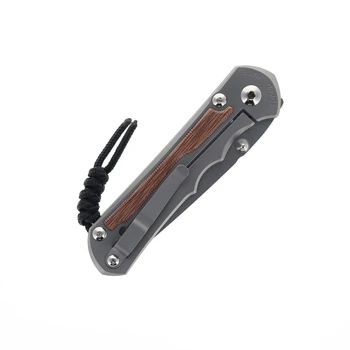 (Scratch on blade) Open Box/Returned Chris Reeve Large Inkosi Folding Knife Glass Blasted Titanium Handle w/ Natural Micarta Inlay Magnacut Tanto Plain Edge LIN-1134