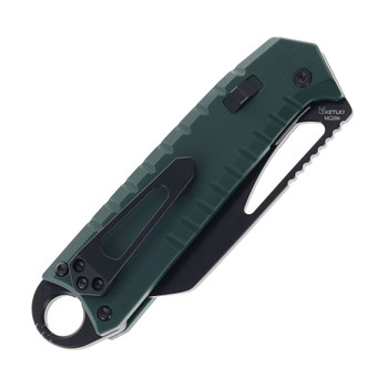 Ketuo Ventr V2 Folding Knife Green G10 Handle 14C28N Modified Sheepsfoot Plain Black Blade Ventr V2 G10 GRN/B