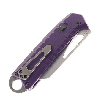 Ketuo Ventr V2 Folding Knife Purple G10 Handle 14C28N Modified Sheepsfoot Plain Edge Satin Finish Ventr V2 G10 PUR/S